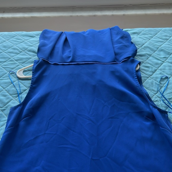 NWOT Trina Turk cobalt Blue cocktail dress flowy flattering beautiful fast ship - Picture 5 of 8